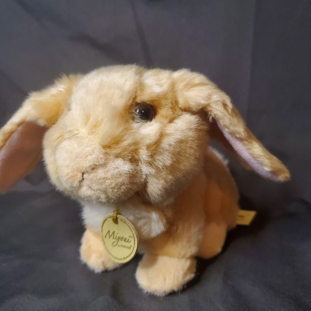 Miyoni by Aurora‎ Lop Eared Rabbit Bunny Tan 8" Plush Stuffed Animal Soft Easter